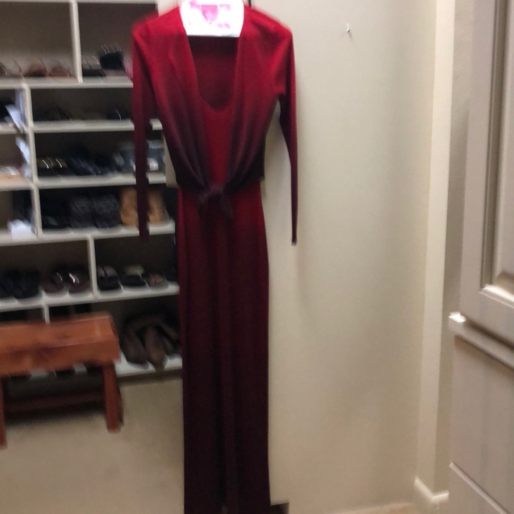 Dress with matching cropped cover